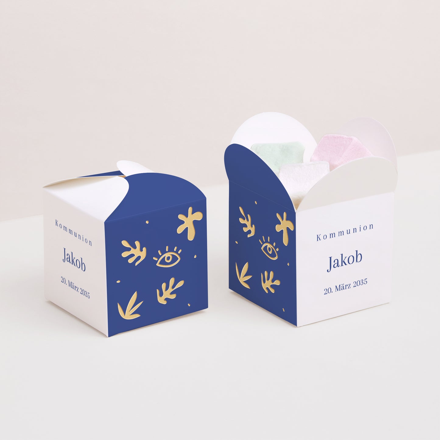 Geschenkbox Kommunion Schmetterlingsöffnung Auf die Art des Fauvismus foto N° 2