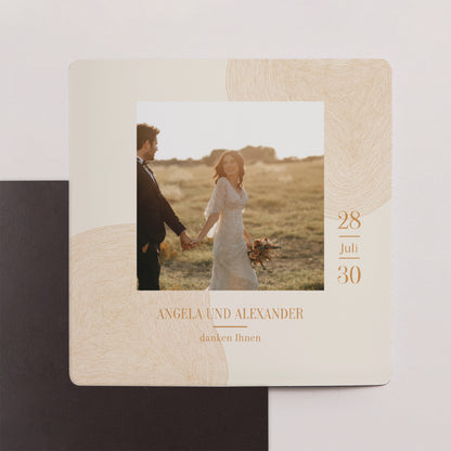 Dankeskarte Hochzeit Satz von 9, magnetisch. Land des Ockers foto N° 1
