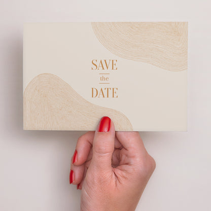 Save the date Karte Hochzeit Landschaft Land des Ockers foto N° 3