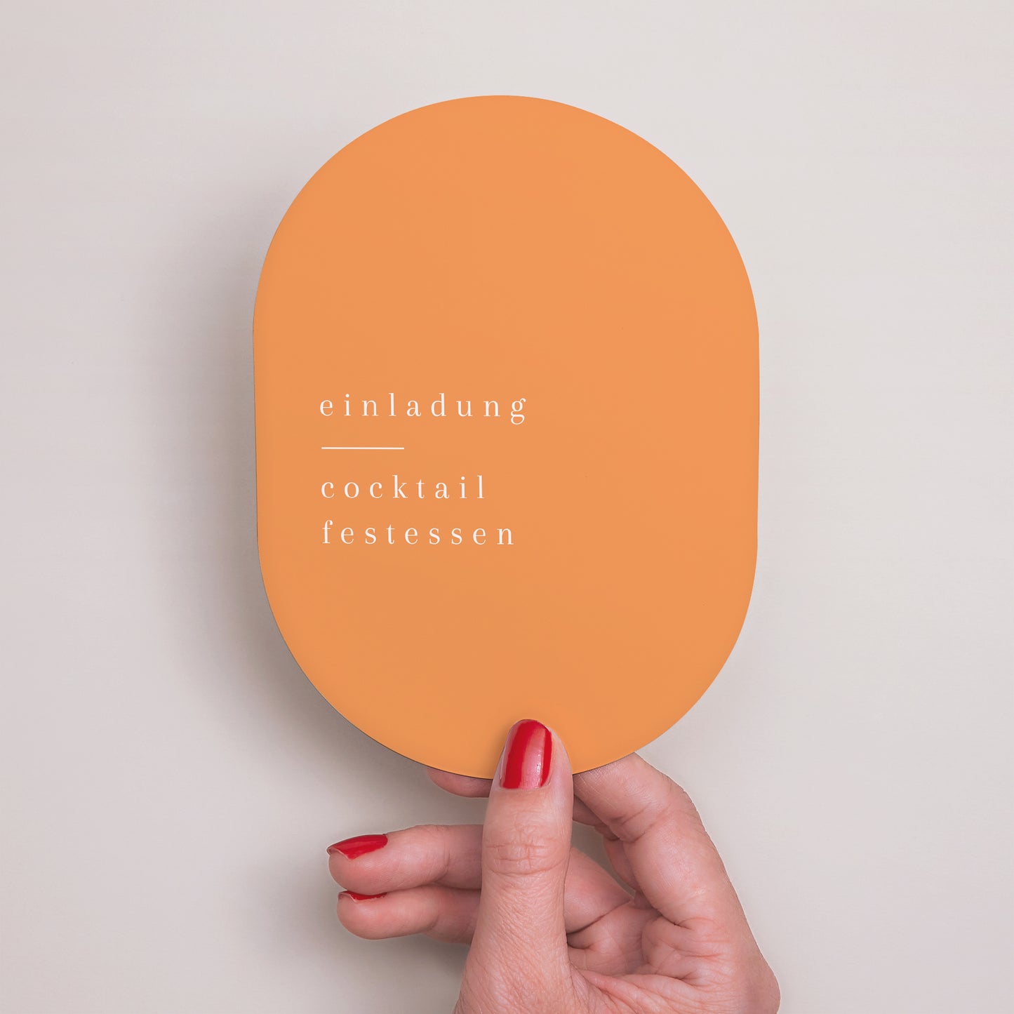 Einladungskarte Hochzeit oval Zitrusfrucht-Farben foto N° 2