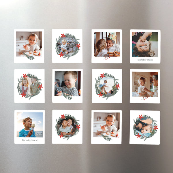 Fotoabzug Weihnachten Pack mit 12, magnetisch Erinnerungskugel foto