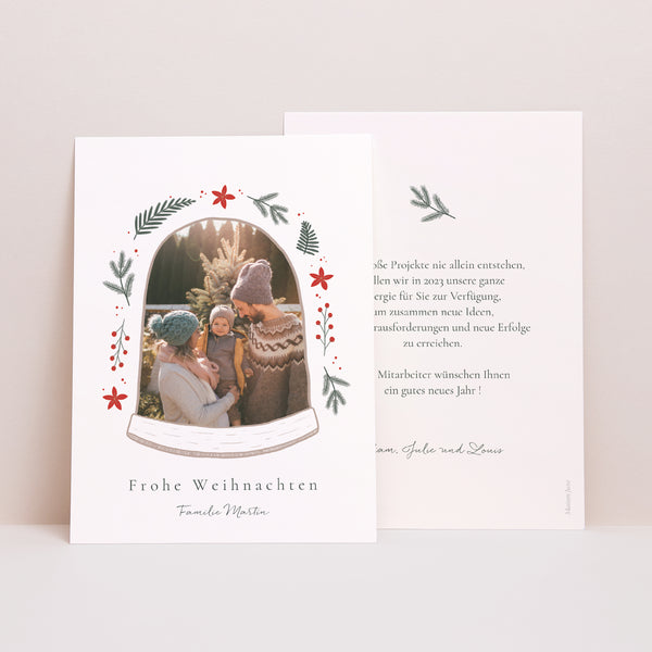 Weihnachtskarte Weihnachten Erinnerungskugel foto