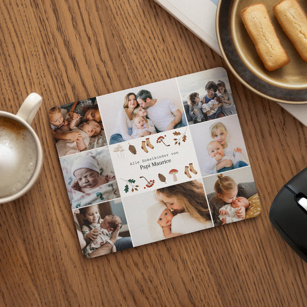 Mousepad Weihnachten Rechteck frohe weihnachten, eiche, pilze foto