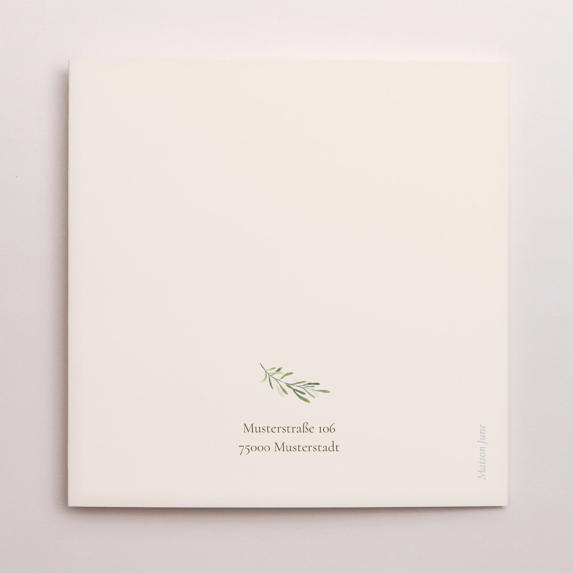 Dankeskarte Hochzeit Asymmetrisches Triptychon Pflanzlich, Goldene Splitter foto N° 3