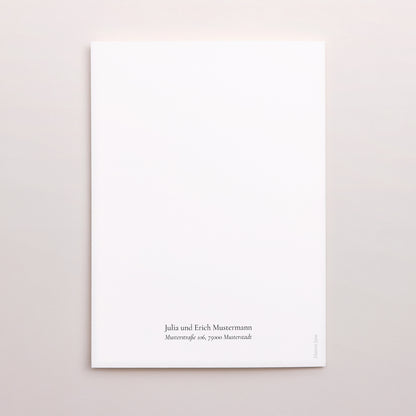 Dankeskarte Hochzeit Doppelflügelporträt Moderne Wellen foto N° 3