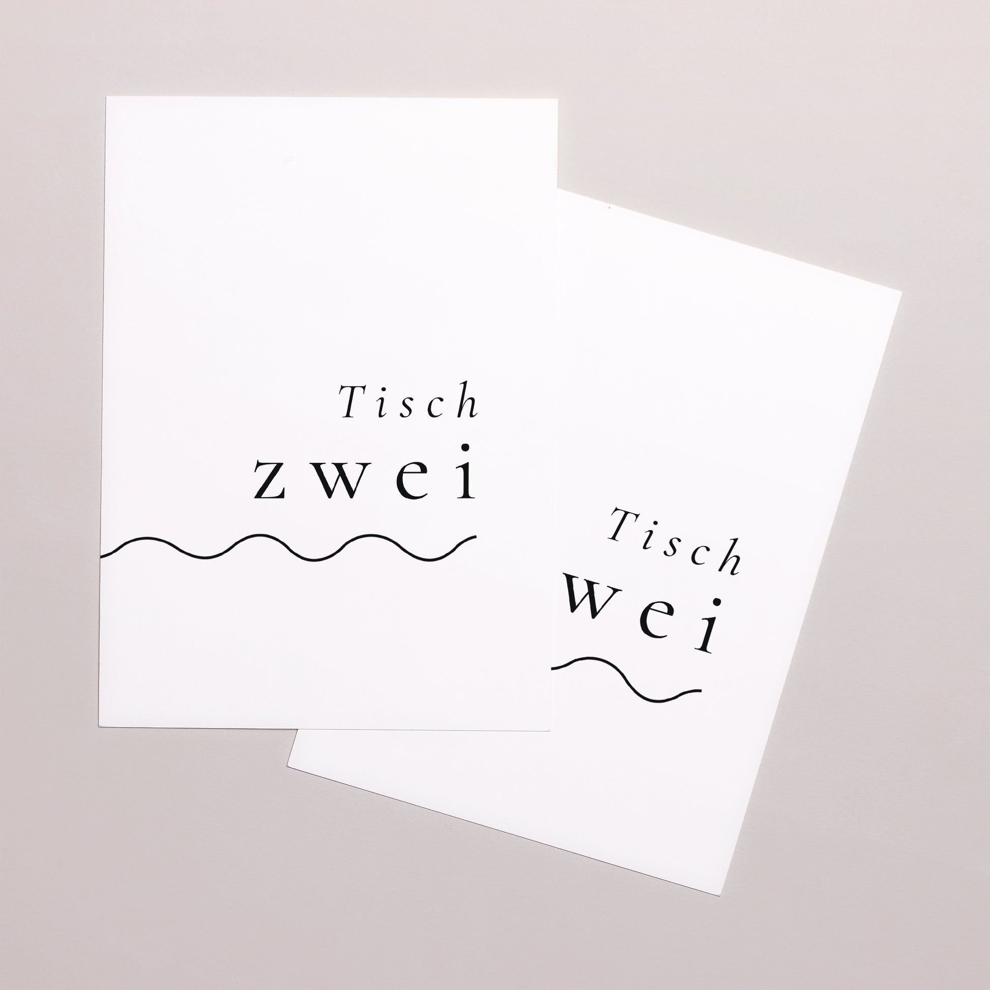 Tischnummern Hochzeit Rechteck Wellen der Liebe foto N° 2
