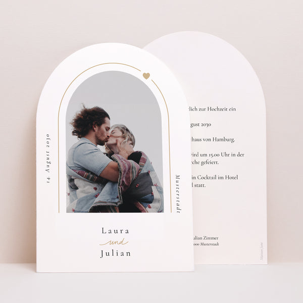 Hochzeitseinladung Arche Unendliche Liebe foto