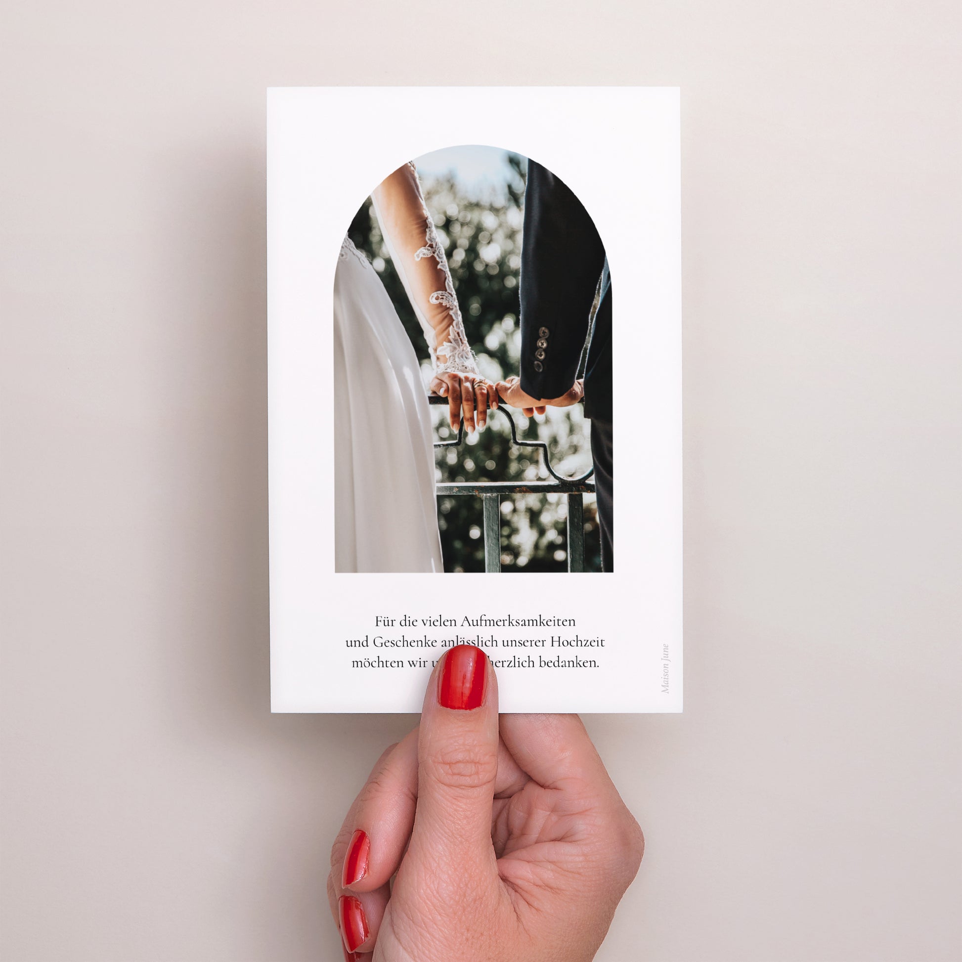 Dankeskarte Hochzeit PortraitPorträt Unendliche Liebe foto N° 3