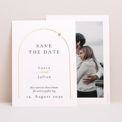 Save the date Karte Hochzeit Porträt Unendliche Liebe foto N° 1