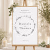 Begrüßungstafel Hochzeit Porträt 60 x 90 cm Pflanzliche Harmonie foto N° 1