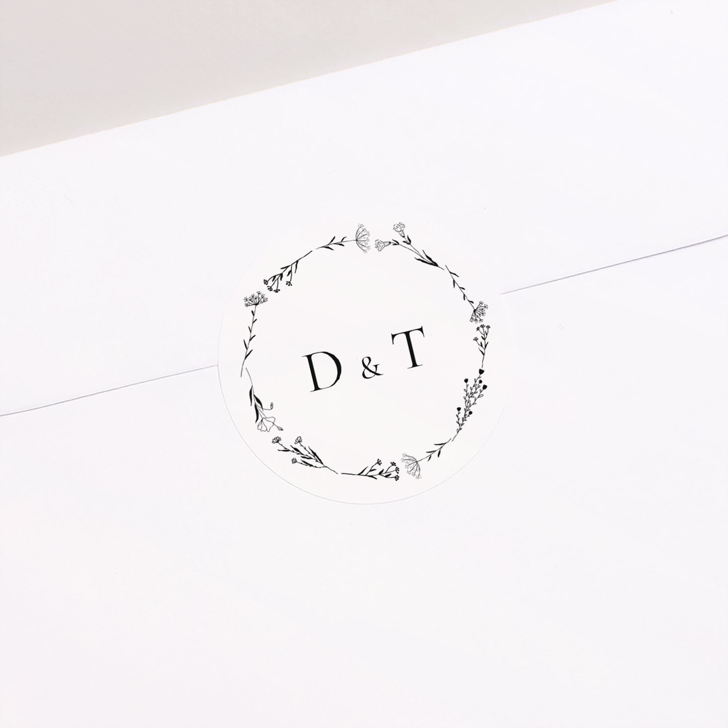 Sticker Hochzeit Rund Pflanzliche Harmonie foto N° 2