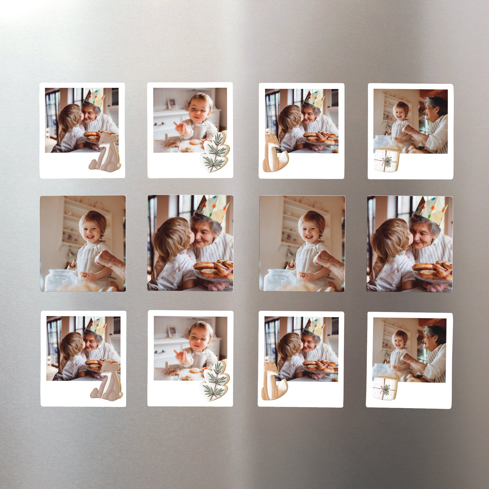 Fotoabzug Weihnachten Pack mit 12, magnetisch Winterkekse foto N° 1