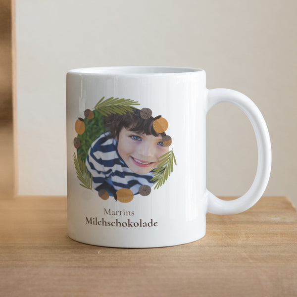 Tasse Weihnachten Weiß Wintersonnenwende foto