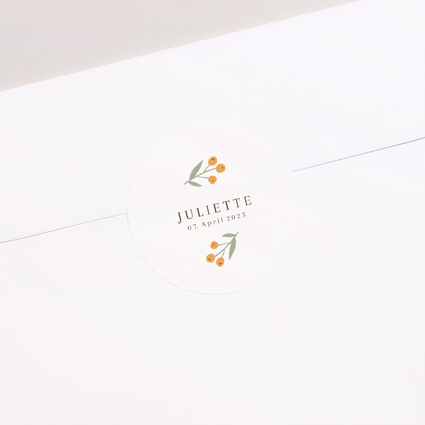 Sticker Geburt Rund Poussin & Motive foto N° 2