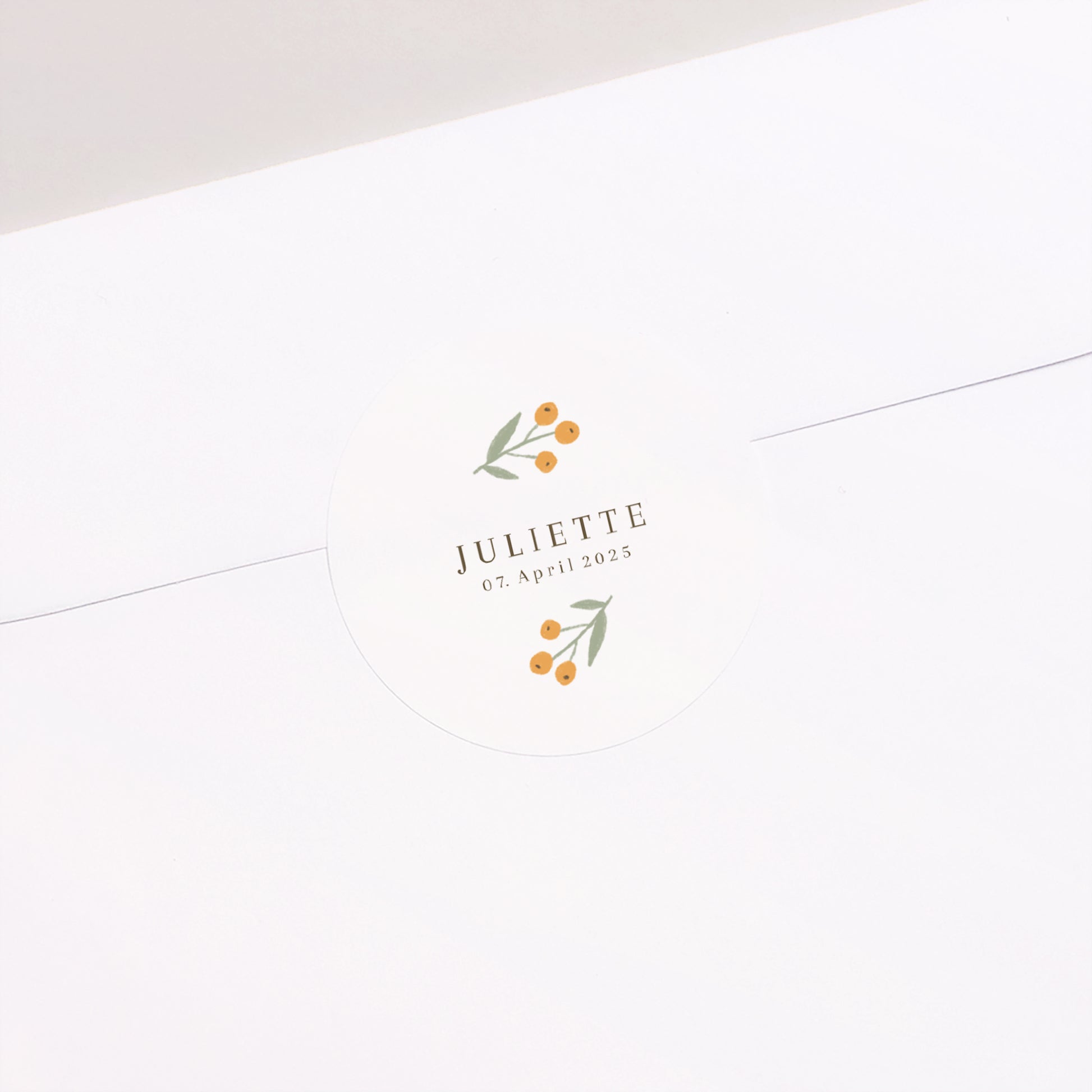 Sticker Geburt Rund Poussin & Motive foto N° 2