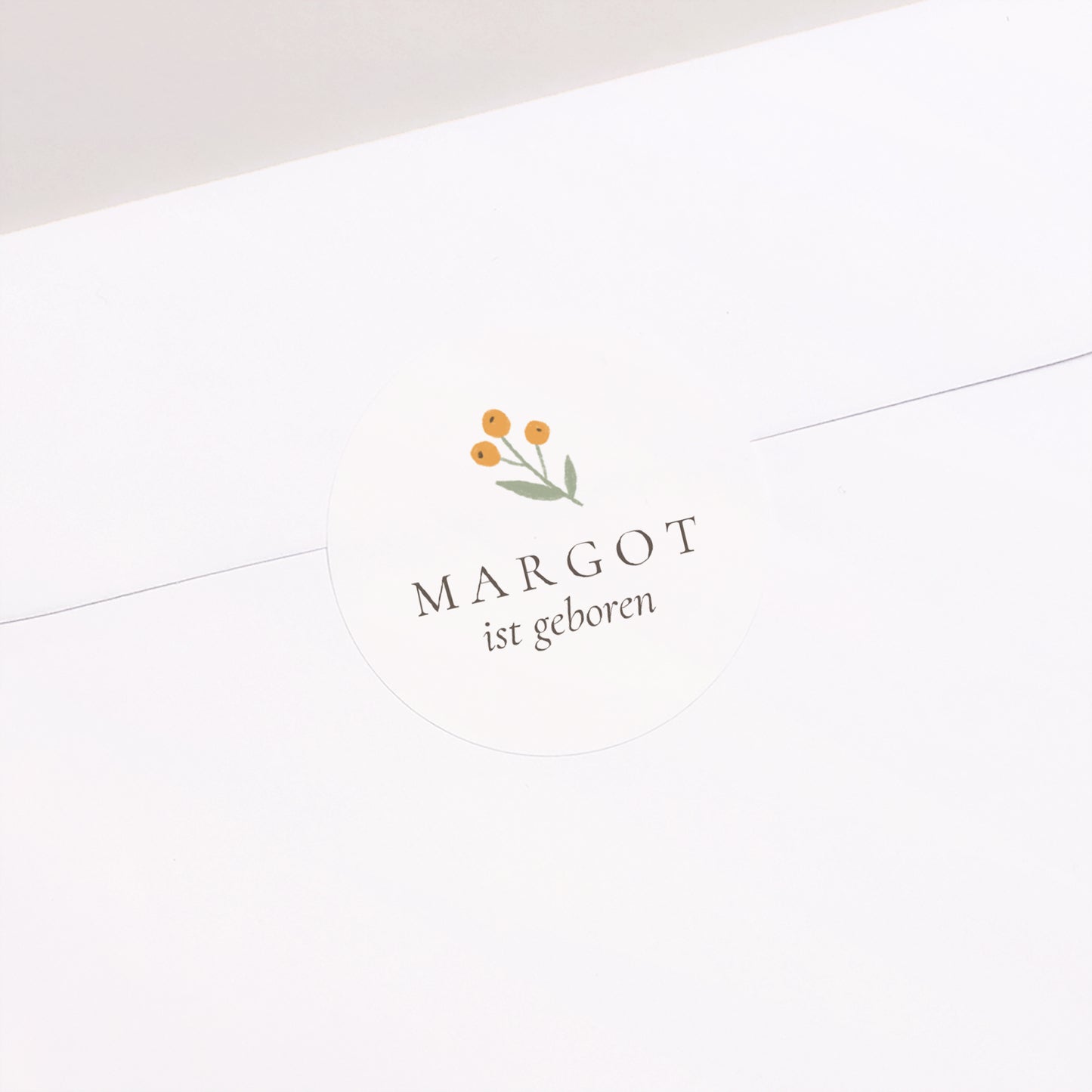 Sticker Geburt Rund blumenbody foto N° 2