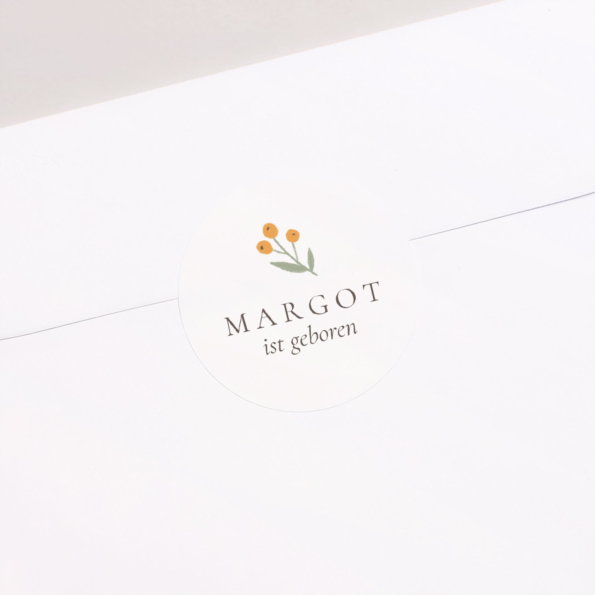 Sticker Geburt Rund blumenbody foto N° 2