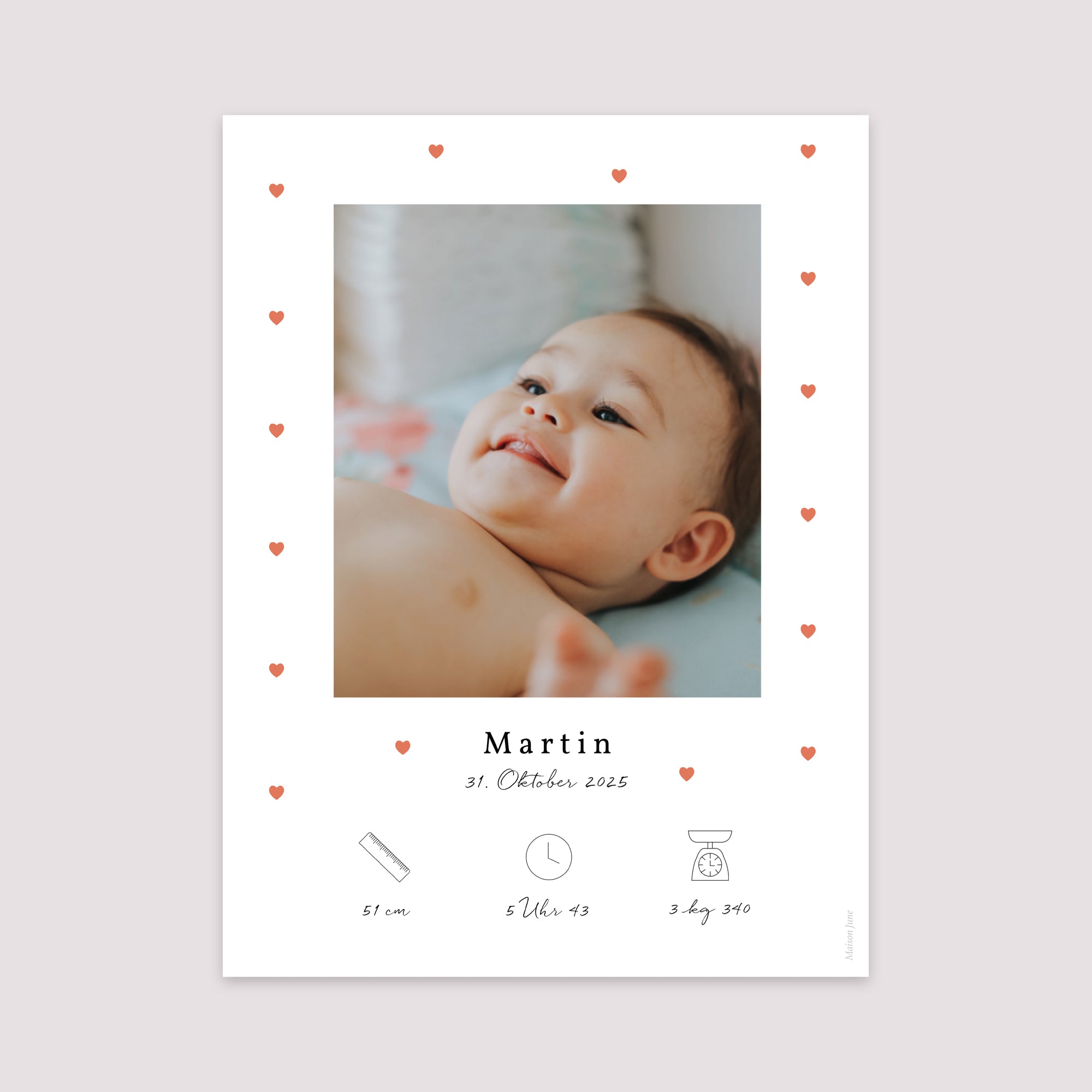 Poster Geburt Porträt Atout Coeur foto N° 2