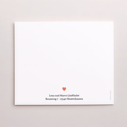 Dankeskarte Geburt Asymmetrische Zweiflügeltür Atout Coeur foto N° 3
