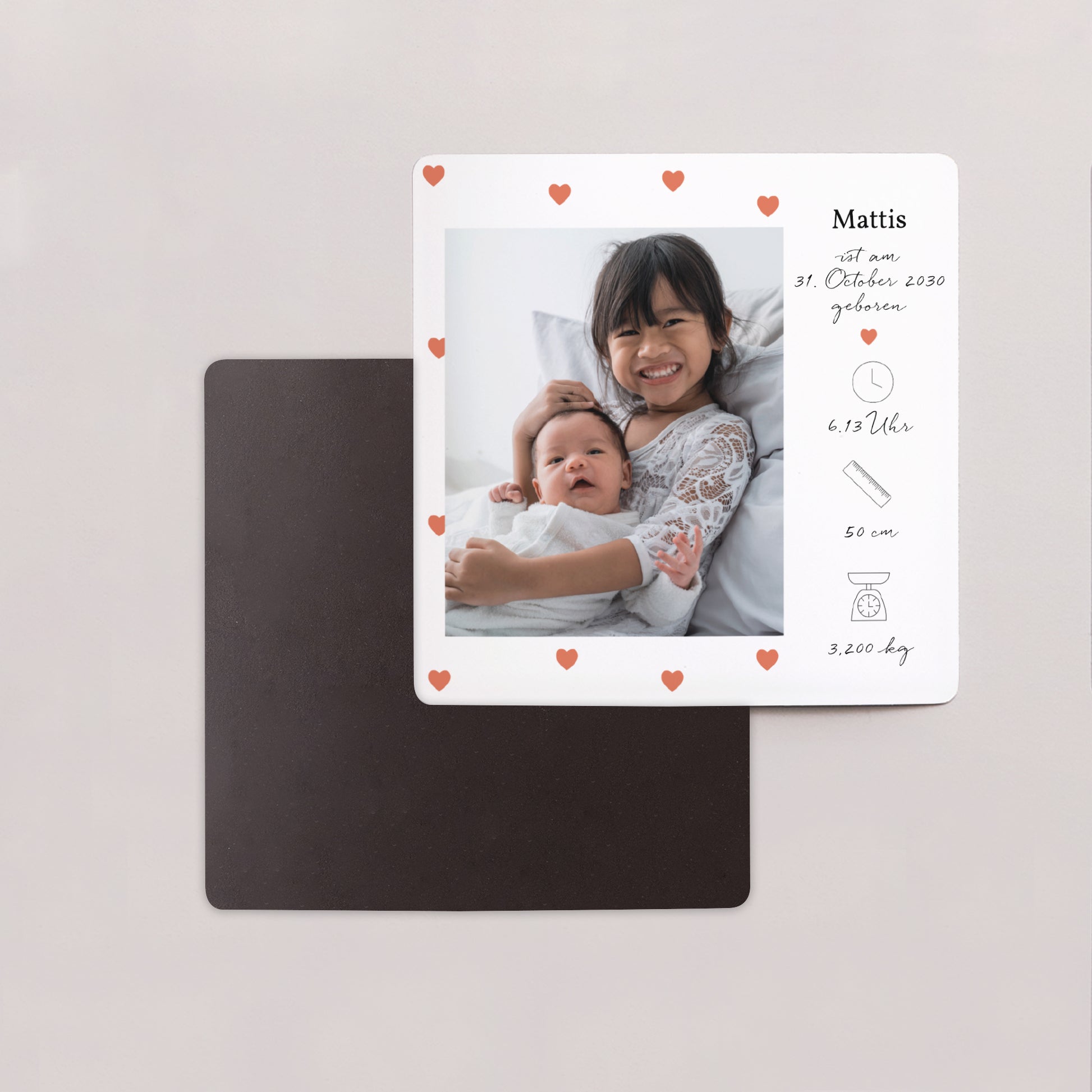 Geburtskarten Satz von 9, magnetisch. Atout Coeur foto N° 2