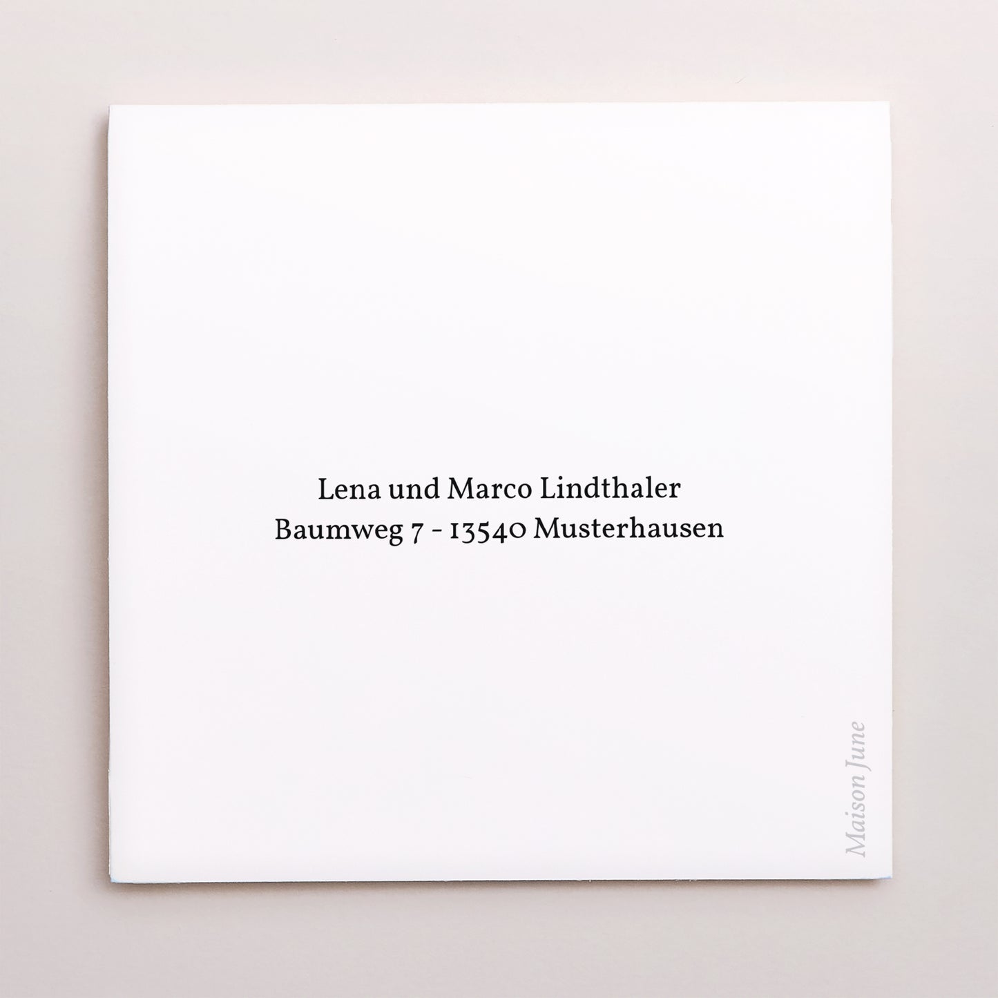 Dankeskarte Geburt Doppelflügelfensterhalbmond Clair de Lune foto N° 3
