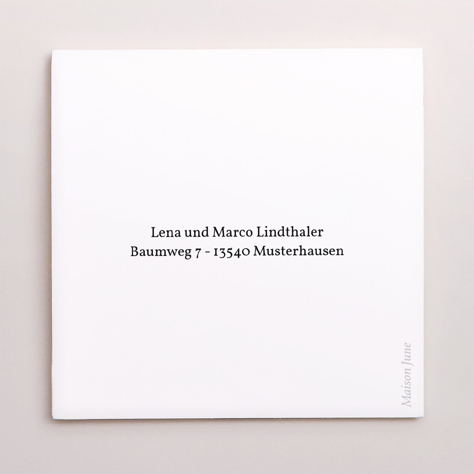 Dankeskarte Geburt Doppelflügelfensterhalbmond Clair de Lune foto N° 3
