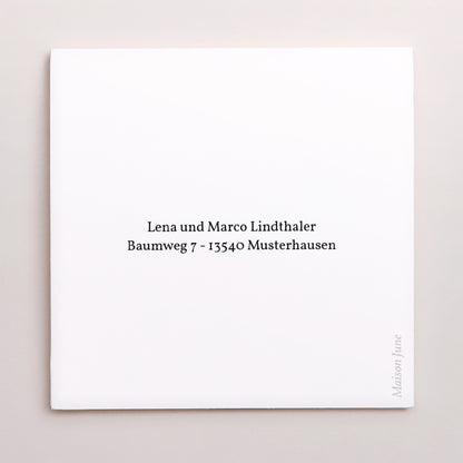 Dankeskarte Geburt Doppelflügelfensterhalbmond Clair de Lune foto N° 3