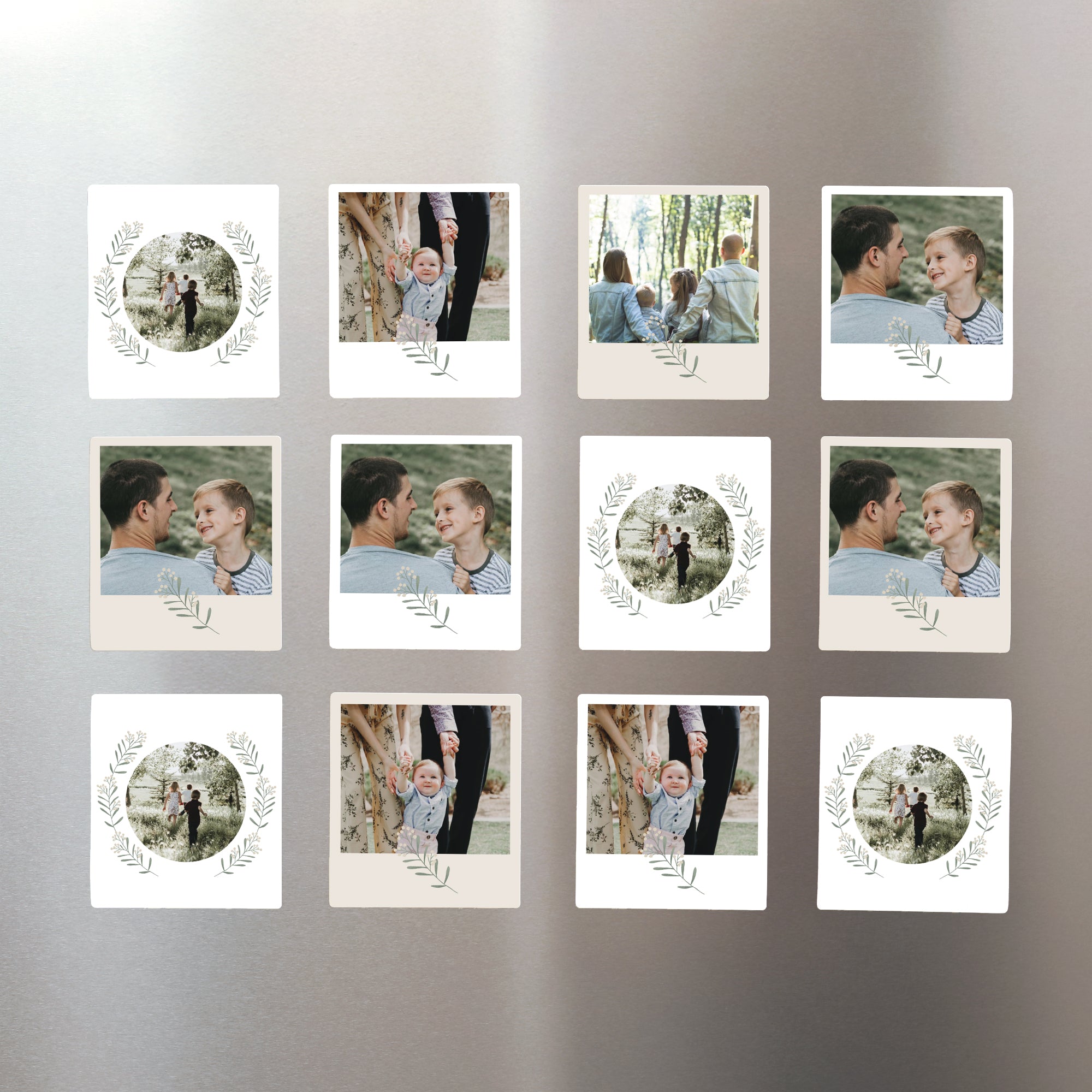 Fotoabzug Weihnachten Pack mit 12, magnetisch Flockenstrang und Kugel foto N° 1