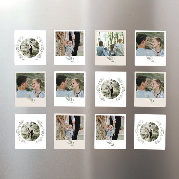 Fotoabzug Weihnachten Pack mit 12, magnetisch Flockenstrang und Kugel foto