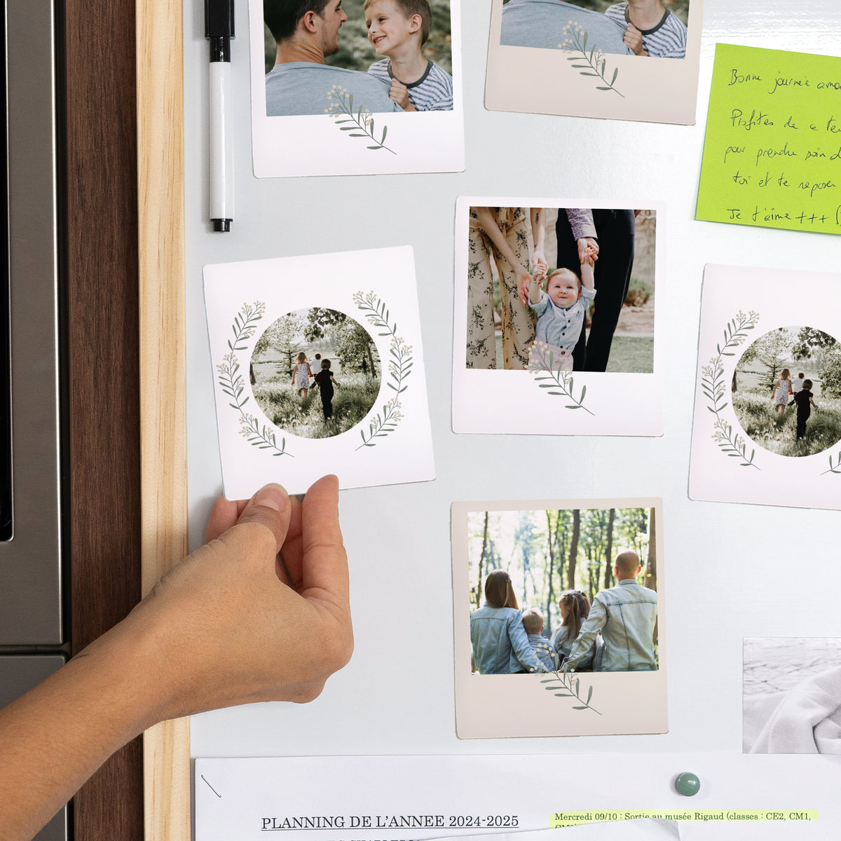 Fotoabzug Weihnachten Pack mit 12, magnetisch Flockenstrang und Kugel foto N° 2