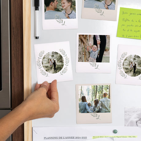 Fotoabzug Weihnachten Pack mit 12, magnetisch Flockenstrang und Kugel