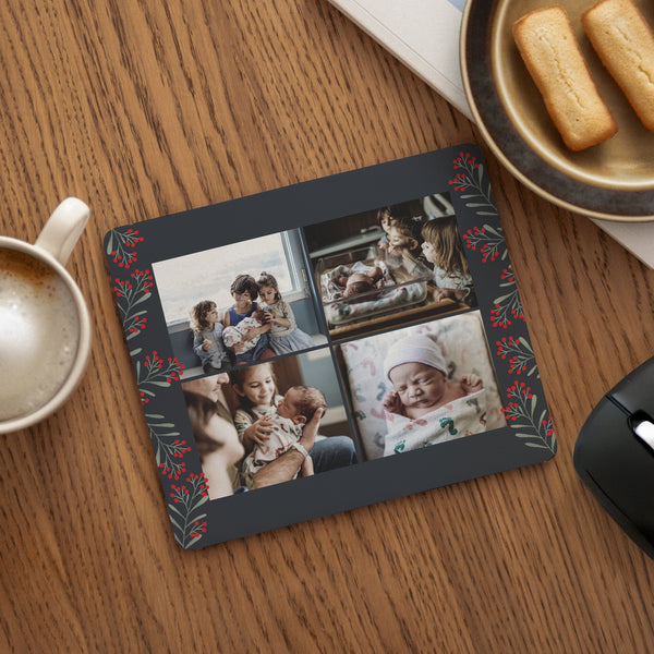 Mousepad Weihnachten Rechteck Flockenstrang und Kugel foto