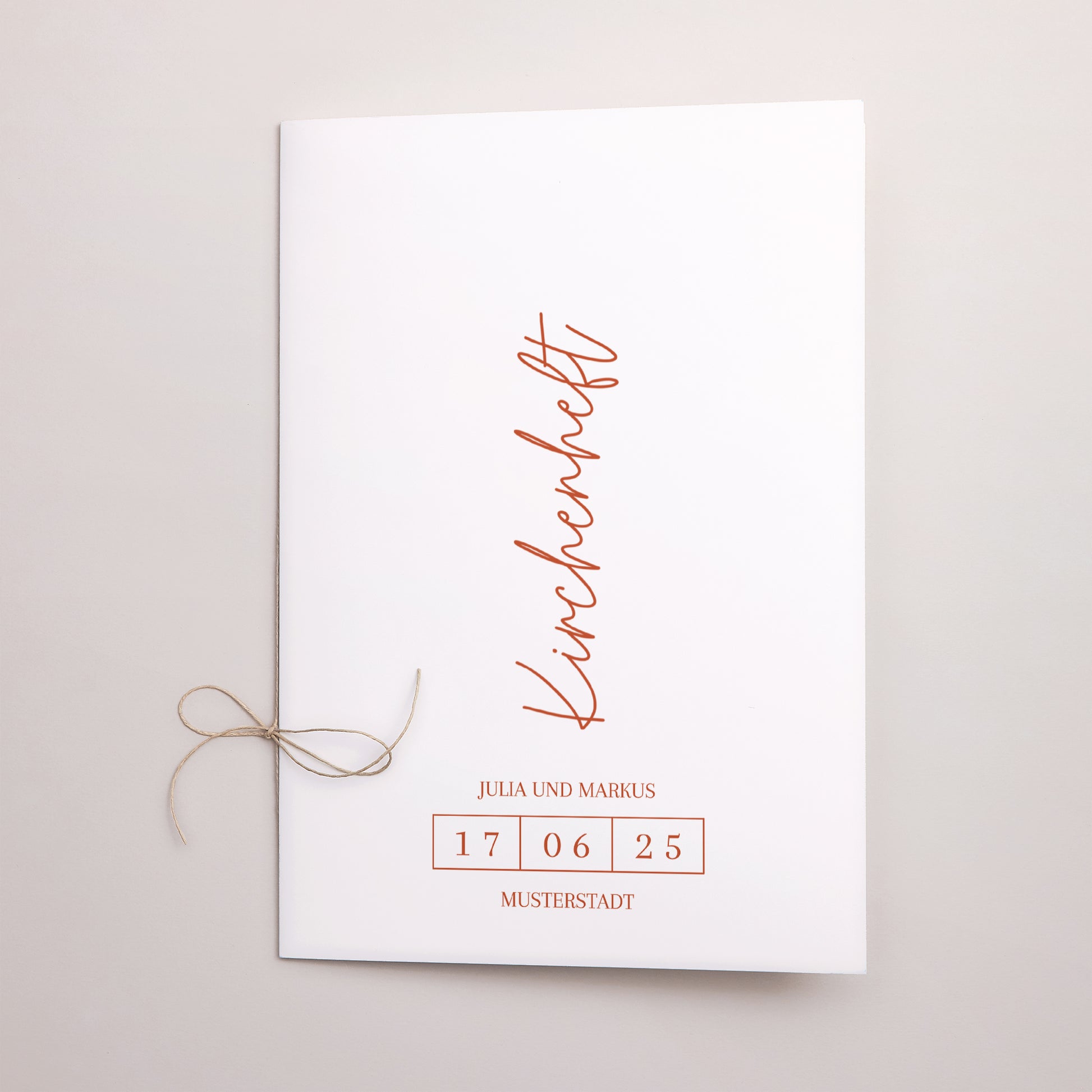 Kirchenheft Hochzeit Doppelflügel Elegante Typografie foto N° 1