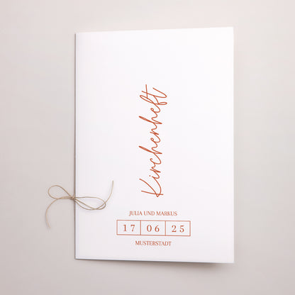 Kirchenheft Hochzeit Doppelflügel Elegante Typografie foto N° 1