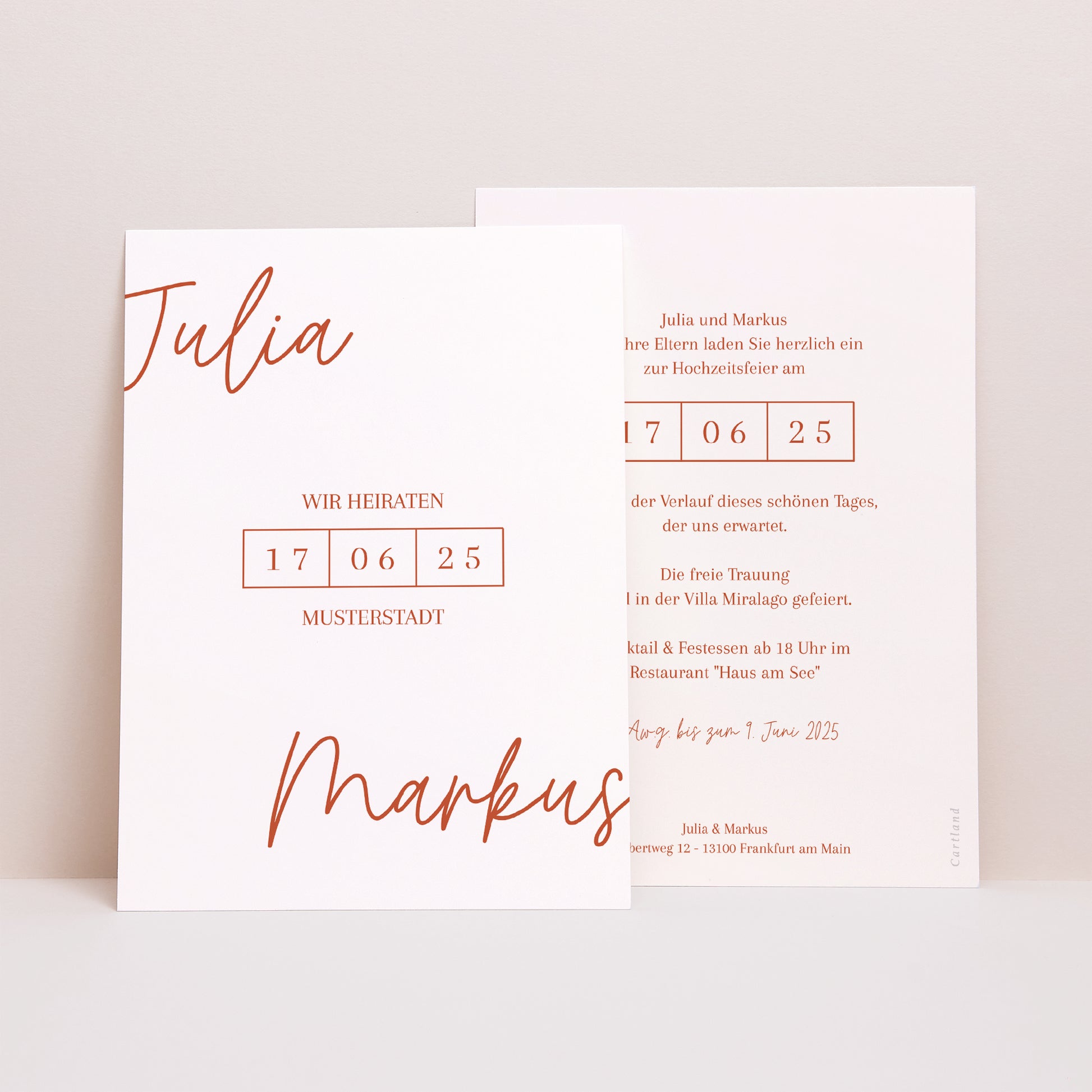 Hochzeitseinladung Elegante Typografie foto N° 1