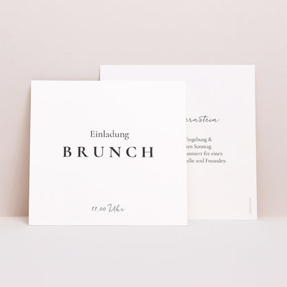 Einladungskarte Hochzeit Quadrat Trio & Typo foto N° 1