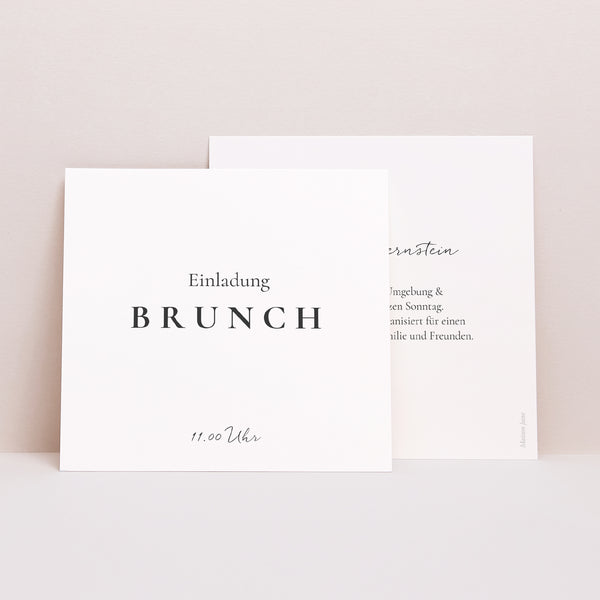 Einladungskarte Hochzeit Quadrat Trio & Typo foto