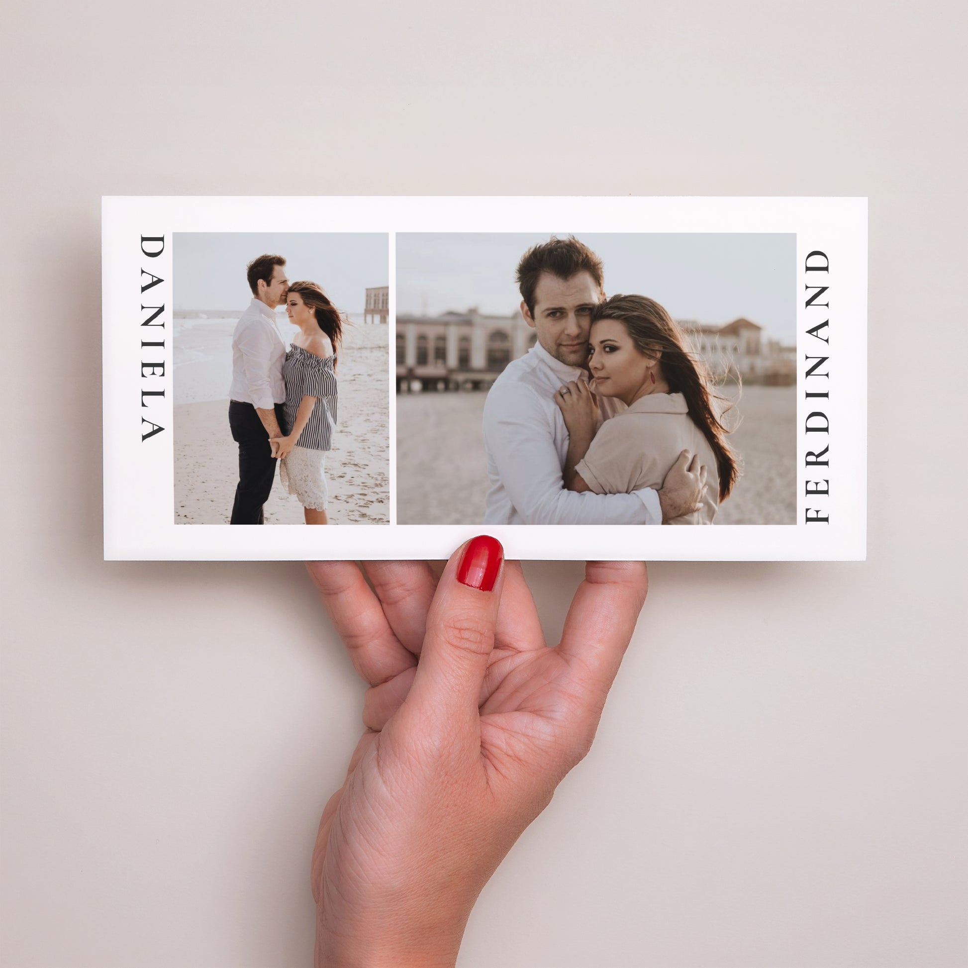 Dankeskarte Hochzeit Panoramische Landschaft Trio & Typo foto N° 2