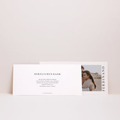 Dankeskarte Hochzeit Panoramische Landschaft Trio & Typo foto N° 3