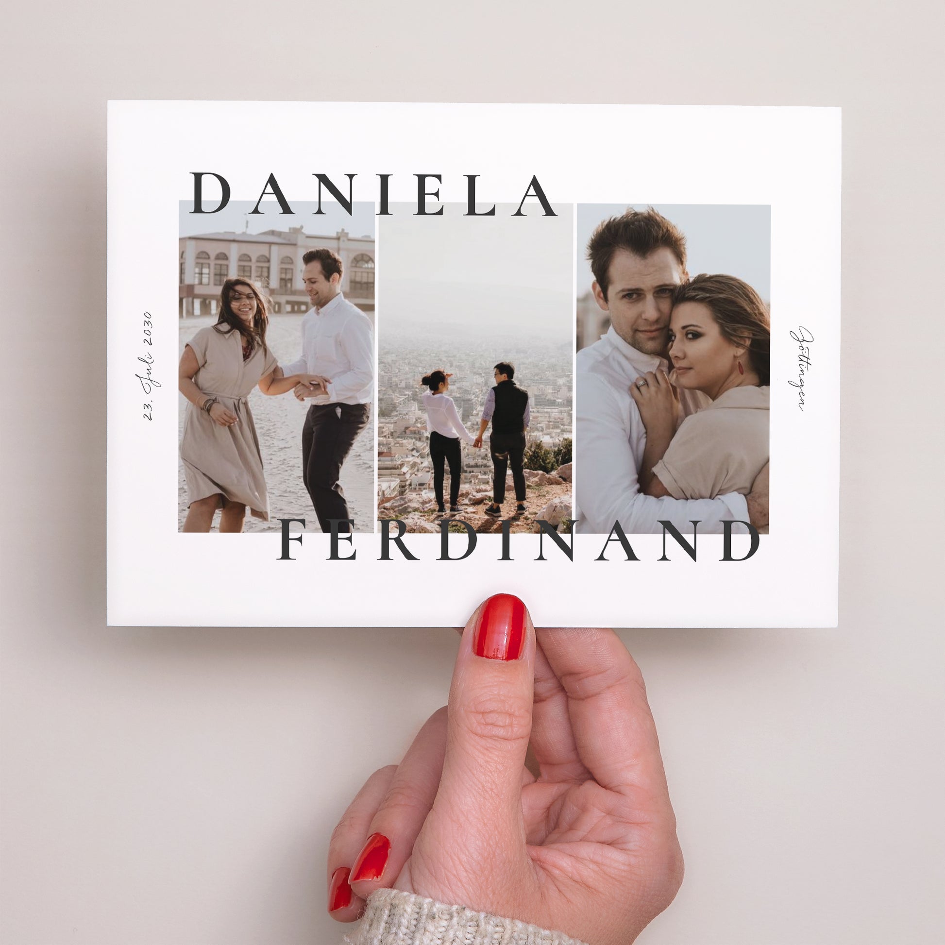 Hochzeitseinladung Landschaft Trio & Typo foto N° 2