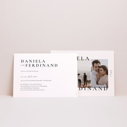 Hochzeitseinladung Landschaft Trio & Typo foto N° 3