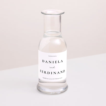 Flaschenetikett Hochzeit Landschaft Trio & Typo foto N° 2