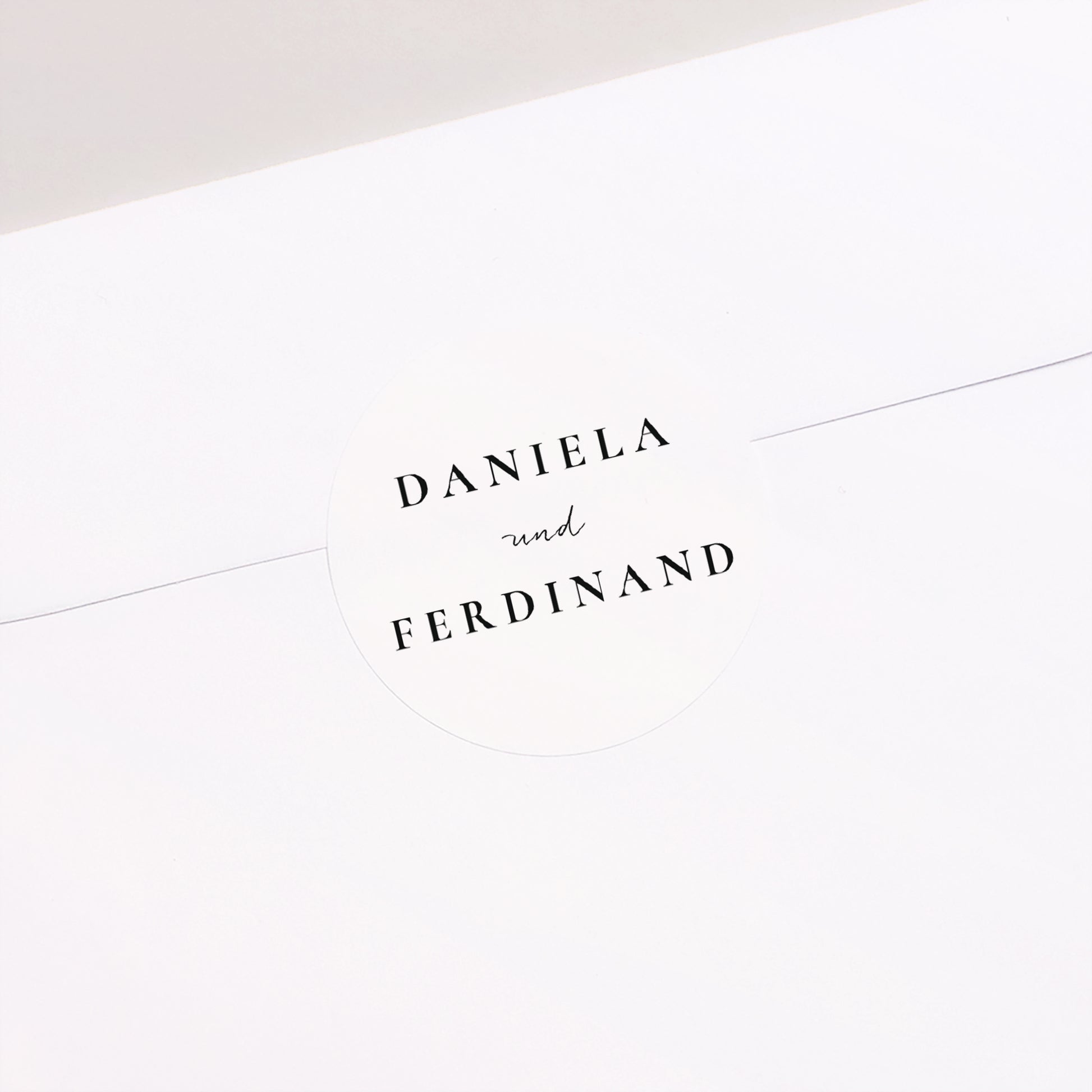 Sticker Hochzeit Rund Trio & Typo foto N° 2
