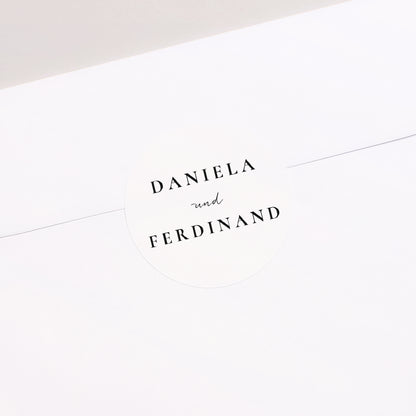 Sticker Hochzeit Rund Trio & Typo foto N° 2