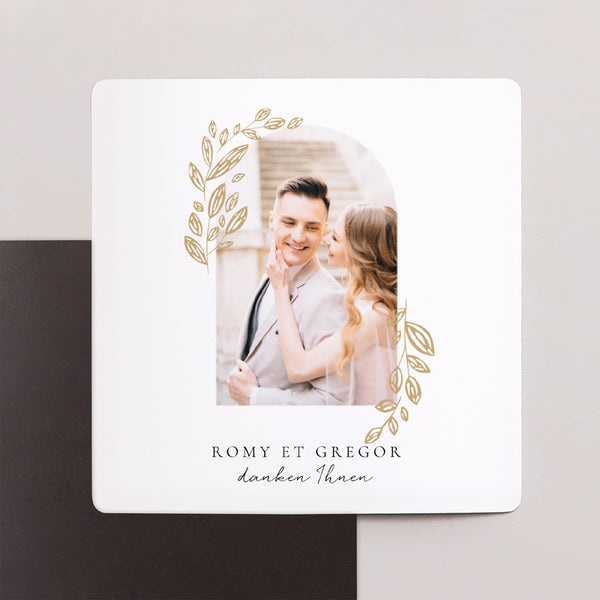 Dankeskarte Hochzeit Satz von 9, magnetisch. Arche Vegetal foto