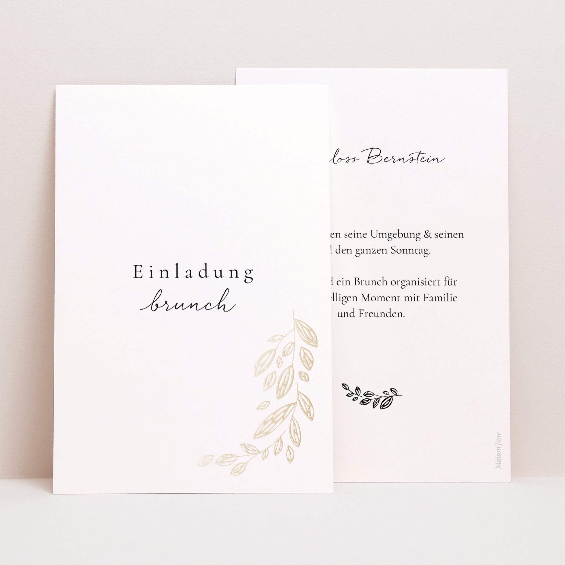 Einladungskarte Hochzeit PortraitPorträt Arche Vegetal foto N° 1