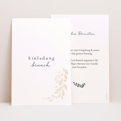 Einladungskarte Hochzeit PortraitPorträt Arche Vegetal foto N° 1