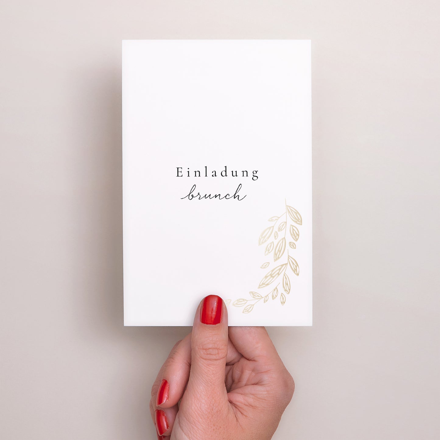 Einladungskarte Hochzeit PortraitPorträt Arche Vegetal foto N° 2