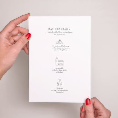 Hochzeitseinladung Porträt Arche Vegetal foto N° 3