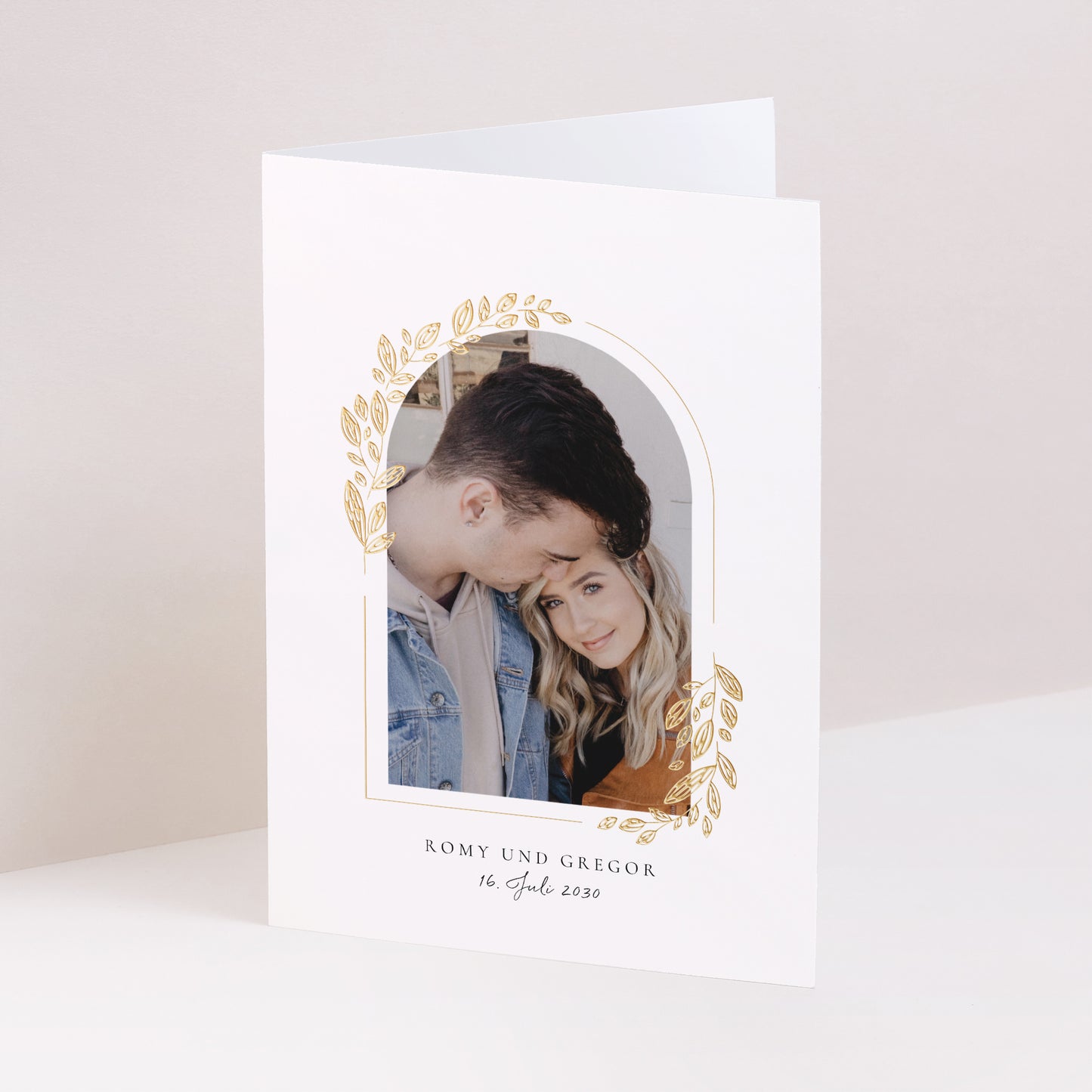 Hochzeitseinladung Doppelflügelporträt Arche Vegetal foto N° 1